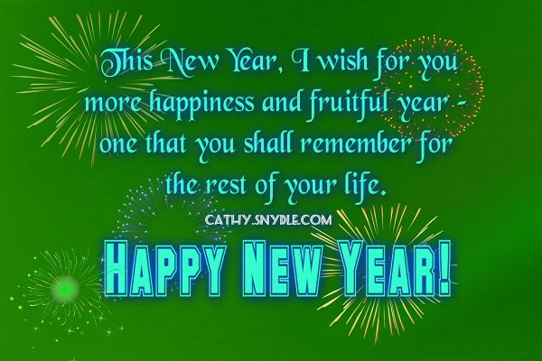 Happy New Year Wishes for Friends - Cathy