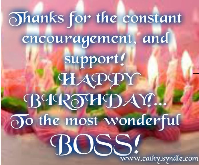 Birthday Wishes for Boss - Cathy