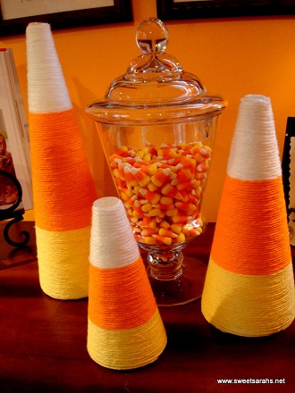 candy corn trees halloween decoration