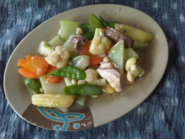 chopsuey ingredients according to standard recipe