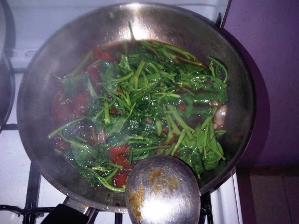 kangkong with oyster sauce