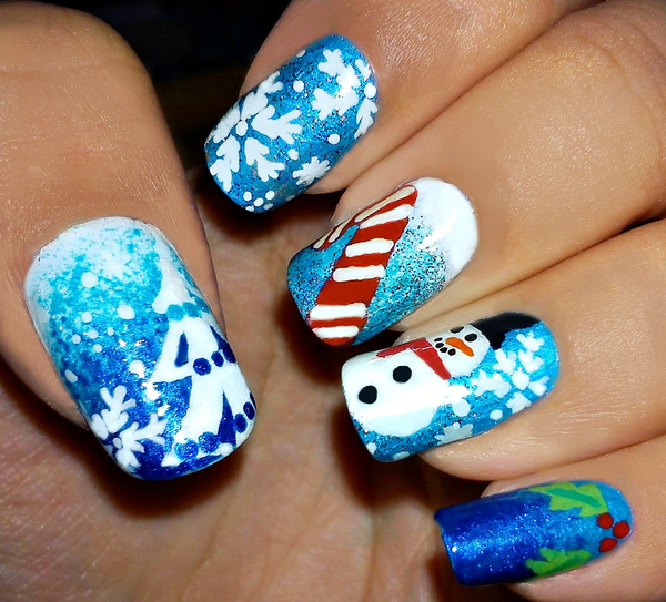 cute christmas nail designs
