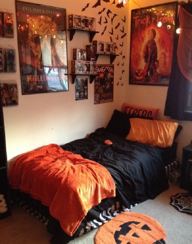 Create a Minimalist Halloween Decor Bedroom