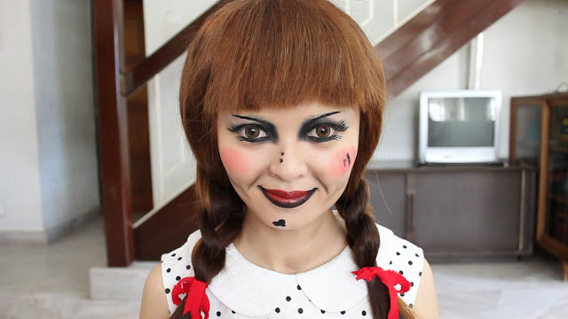 Easy Creepy Doll Halloween Makeup Tutorials Cathy